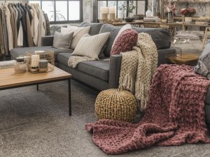 Home furnishings made from scoured wool and combed fibers